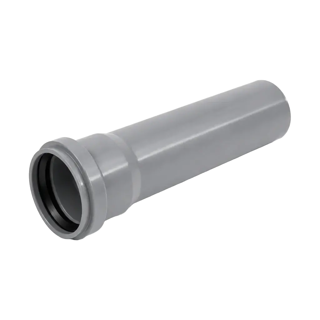 Quvur Ø110 L=0.25 m qalinlik 3.2 mm kulrang PVC